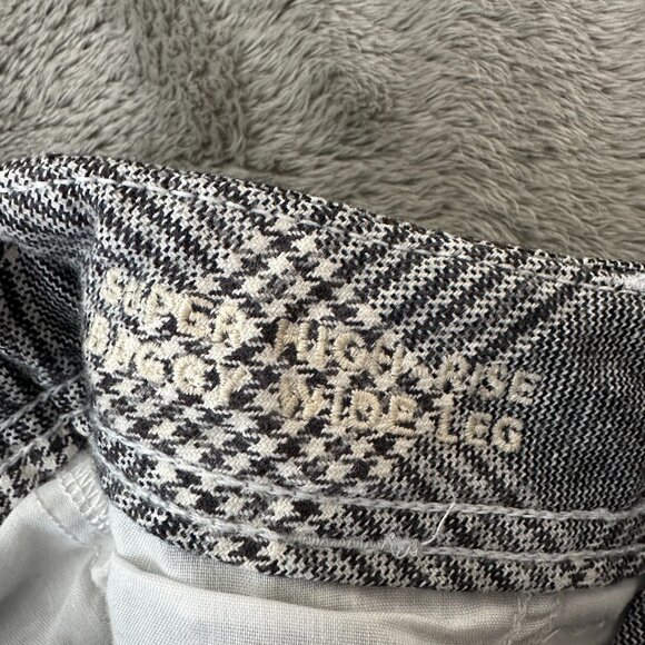 American Eagle Jeans Super High Rise Baggy Wide Leg Pants Plaid Women's 6 Short - Picture 3 of 8